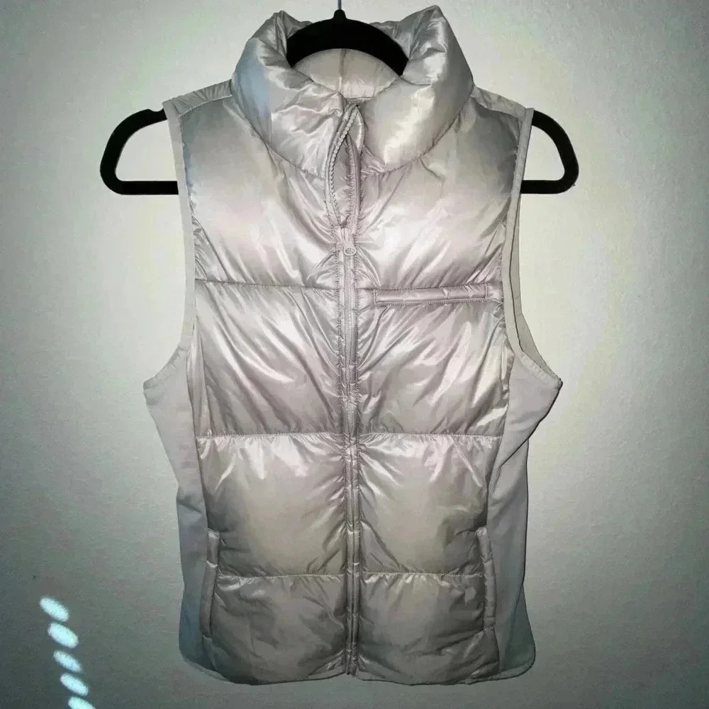 Fabletics Silver Puffer Vest